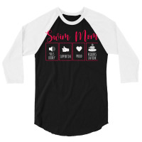 Womens Swim Mom Contents Funny Swimming Mum Swimmer Mother's Day T Shi 3/4 Sleeve Shirt | Artistshot