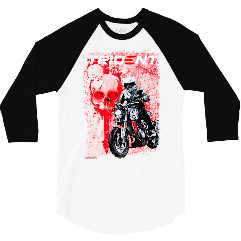 Trident Skull Red 660 3/4 Sleeve Shirt | Artistshot