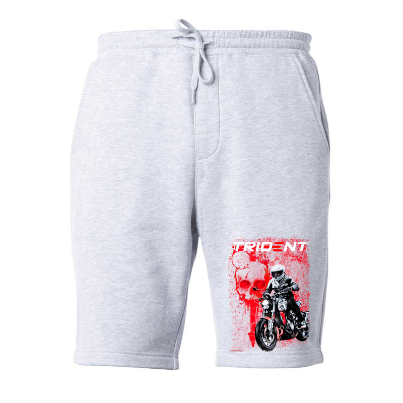 Trident Skull Red 660 Fleece Short | Artistshot