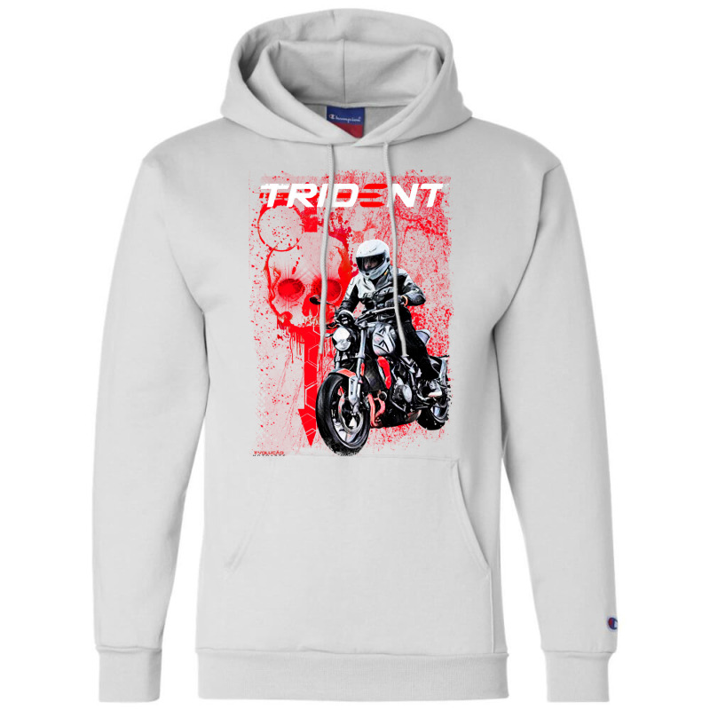 Trident Skull Red 660 Champion Hoodie | Artistshot