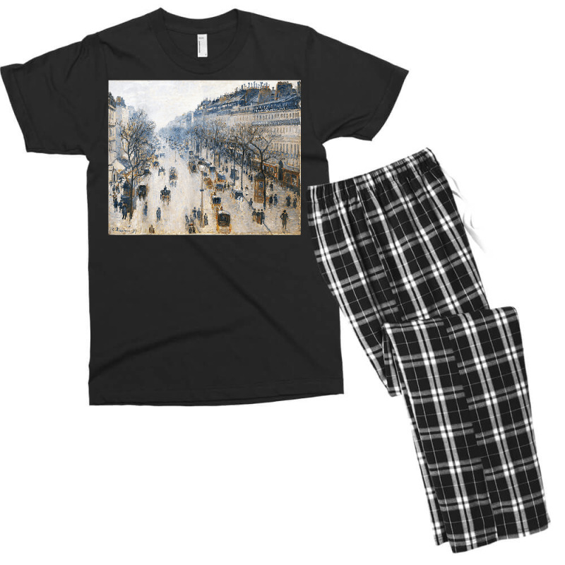 Horse And Buggy Paris Boulevard Impressionism Camille T Shirt Men's T-shirt Pajama Set | Artistshot