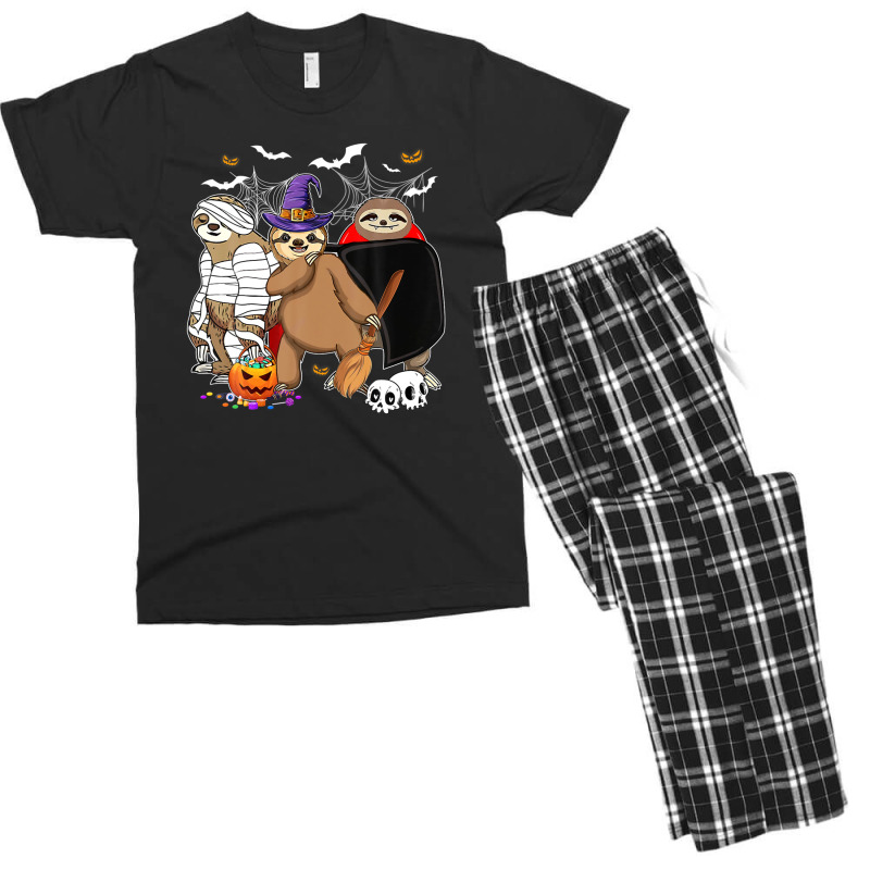 Halloween Costume Happy Spooky Sloths Nightmare Men's T-shirt Pajama Set | Artistshot