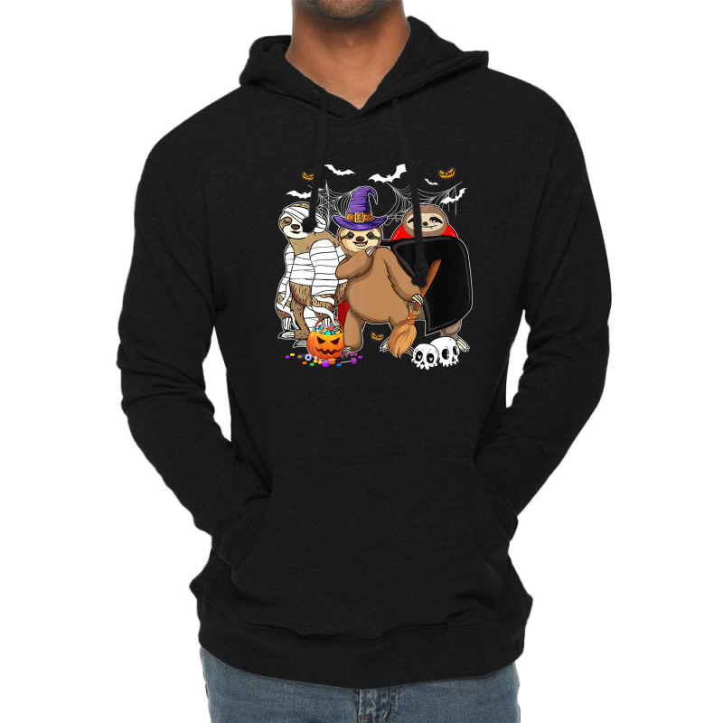 Halloween Costume Happy Spooky Sloths Nightmare Lightweight Hoodie | Artistshot