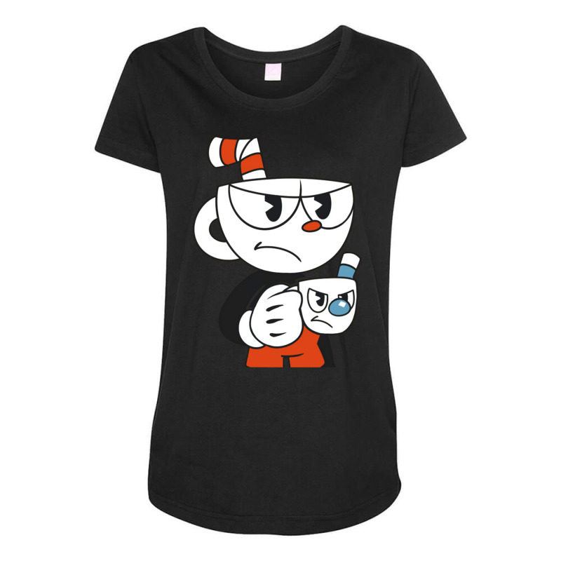 Cuphead And Mugman Angry Maternity Scoop Neck T-shirt by llenoskadjuv | Artistshot