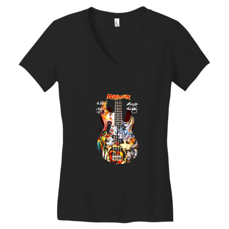 Marillion Guitar Signatures Women's V-Neck T-Shirt by JamesBratcher | Artistshot