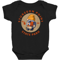 Sturgeon Point State Park Michigan Hiking Gnome Mi Vacation T Shirt Baby Bodysuit | Artistshot