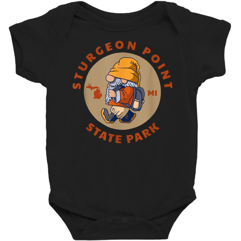 Sturgeon Point State Park Michigan Hiking Gnome Mi Vacation T Shirt Baby Bodysuit | Artistshot