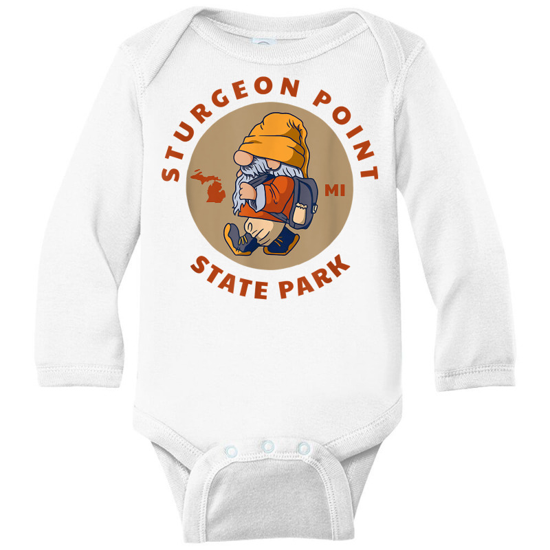 Sturgeon Point State Park Michigan Hiking Gnome Mi Vacation T Shirt Long Sleeve Baby Bodysuit | Artistshot