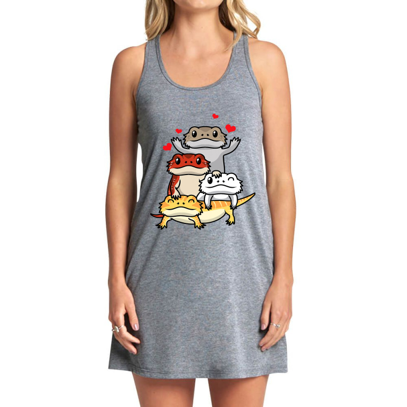 Pogona Bearded Dragon In Kawaii Style Reptiles Lizard Tank Dress by XAVIERESPREE | Artistshot