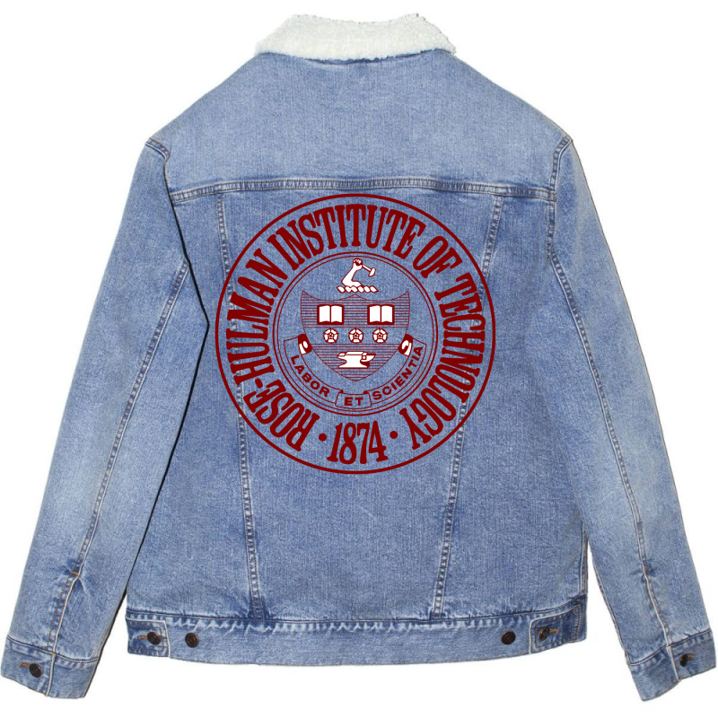 Rose Hulman Institute Of Technology Unisex Sherpa-Lined Denim Jacket by basomalang | Artistshot