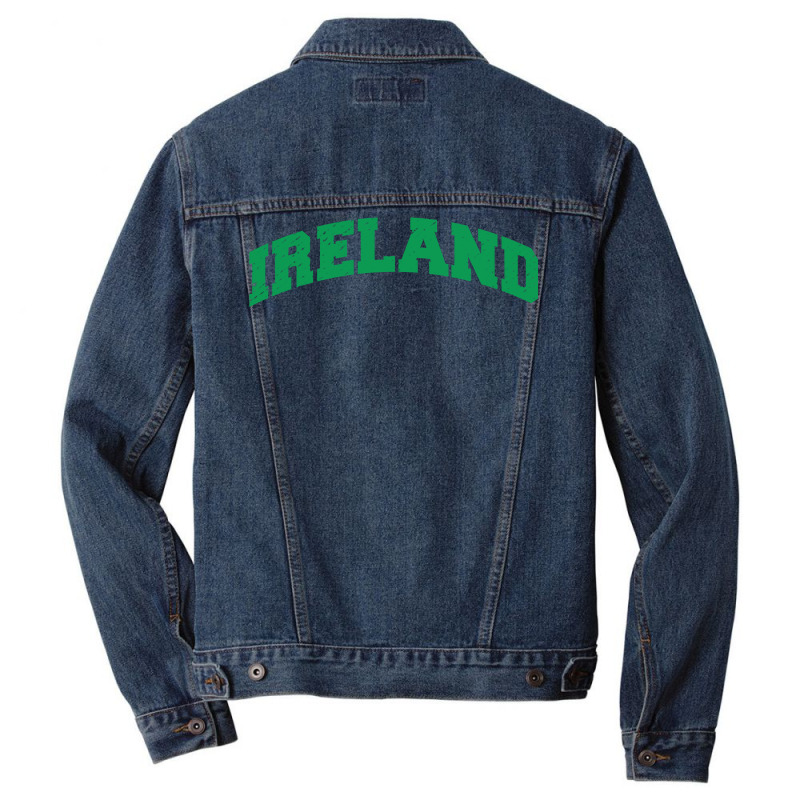 Varsity College Style Ireland Sweatshirt Men Denim Jacket | Artistshot