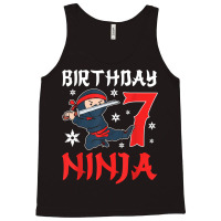 Little Ninja Kid Seven Years Old 7th Natal Birthday Party T Shirt Tank Top | Artistshot