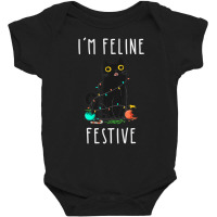 Cat Christmas Feline Festive Women & Kids Xmas Baby Bodysuit | Artistshot