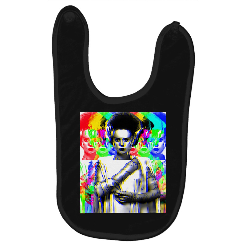 Trending Kaleidoscopic Bride Of Frankenstein Baby Bibs | Artistshot