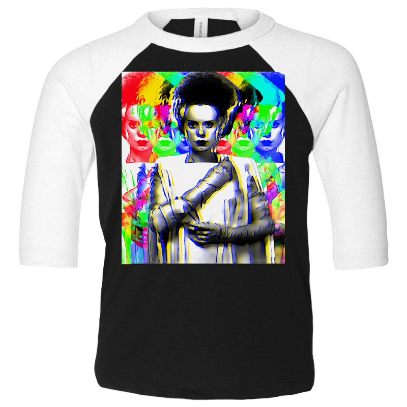 Trending Kaleidoscopic Bride Of Frankenstein Toddler 3/4 Sleeve Tee | Artistshot