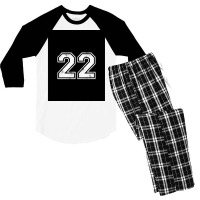 22 Jersey Jerseys Number 22 Jersey Sports Men's 3/4 Sleeve Pajama Set | Artistshot