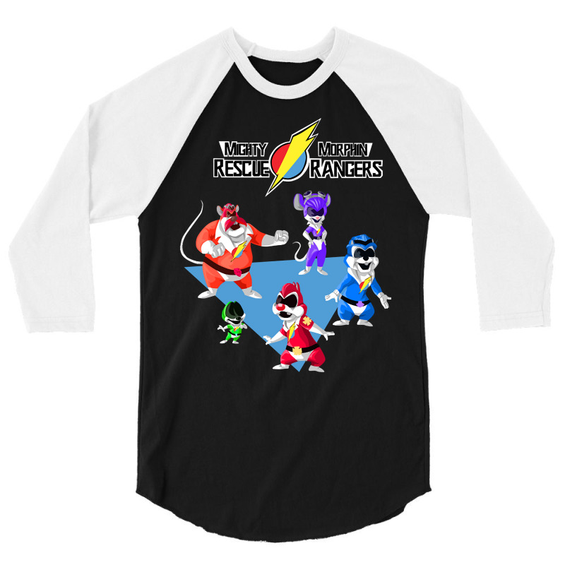 Trending Mighty Morphin Rescue Rangers 3/4 Sleeve Shirt by michaelyounger19 | Artistshot