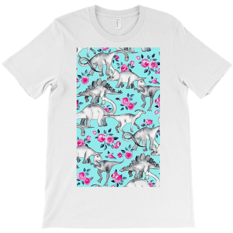 Dinosaurs And Roses T-Shirt by Slackftg | Artistshot