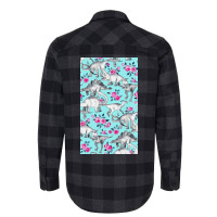 Dinosaurs And Roses Flannel Shirt | Artistshot