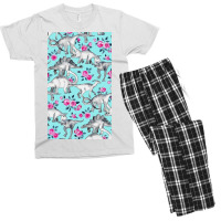 Dinosaurs And Roses Men's T-shirt Pajama Set | Artistshot