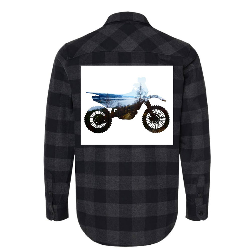 Dirt Bike Dirt Bike Mountains Nature Flannel Shirt by Slackftg | Artistshot