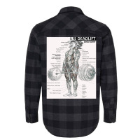 Deadlift Muscle Chart   Anatomy Diagram   Anime Gym Motivational Flannel Shirt | Artistshot