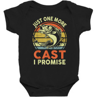 Mens Fishing Shirt Just 1 More Cast I Promise Bass Fish Funny Dad T Sh Baby Bodysuit | Artistshot