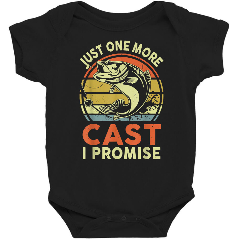 Mens Fishing Shirt Just 1 More Cast I Promise Bass Fish Funny Dad T Sh Baby Bodysuit | Artistshot