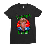 Limited Edition Murder She Wrote - Santa's Dead! Jessica Fletcher Chri Ladies Fitted T-shirt | Artistshot