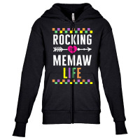 Memaw Rocking The Memaw Life Funny Spoiling Grandchildren Mo T Shirt Youth Zipper Hoodie | Artistshot