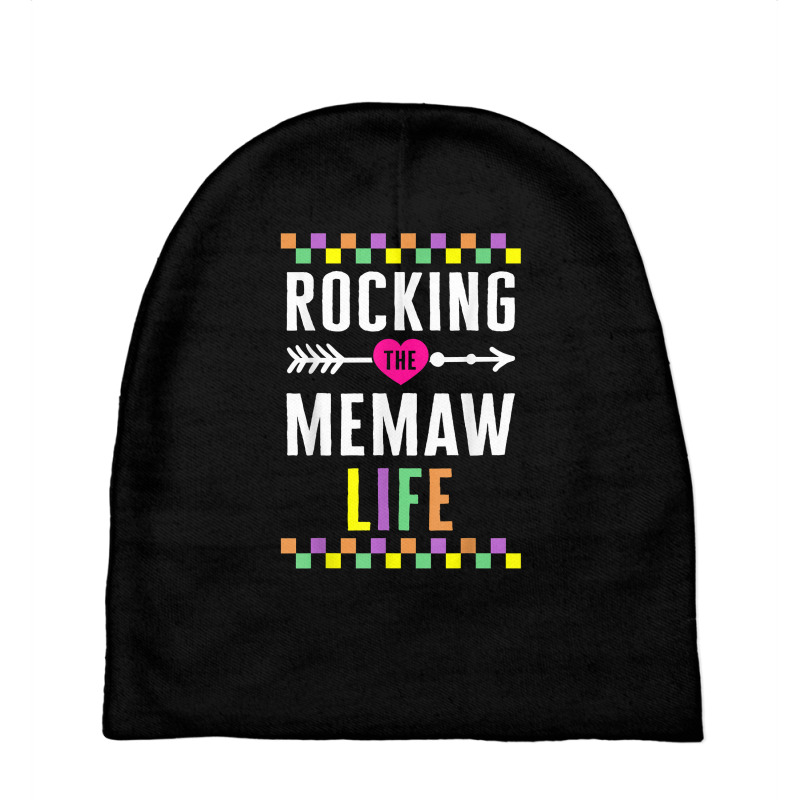 Memaw Rocking The Memaw Life Funny Spoiling Grandchildren Mo T Shirt Baby Beanies by annalfreddr3 | Artistshot