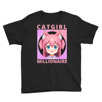 Catgirl Millionaire, Cat Girl Coin Token Crypto Currency Hod Youth Tee | Artistshot