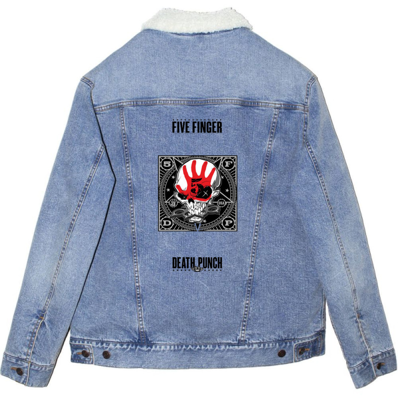 Five Finger 'death 'punch Unisex Sherpa-Lined Denim Jacket by sladeca | Artistshot