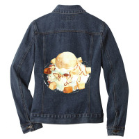 Korean Shaved Ice Bingsu ,korean Almond Vanilla Bingsu Ice Cream Ladies Denim Jacket | Artistshot