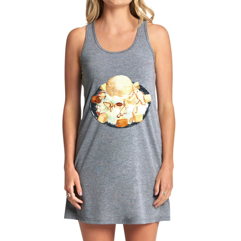 Korean Shaved Ice Bingsu ,korean Almond Vanilla Bingsu Ice Cream Tank Dress by dafarary | Artistshot