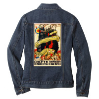 Death To World Imperialism Soviet Propaganda Ladies Denim Jacket | Artistshot