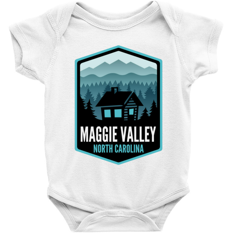 North Carolina, Maggie Valley Baby Bodysuit by Brownbubbles | Artistshot