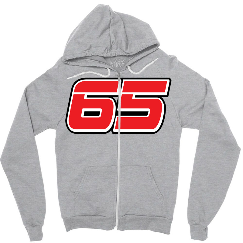 Loris Capirossi Number 65 Red Zipper Hoodie by ojanenpjantam | Artistshot