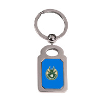 The Wisconsin Herd Silver Rectangle Keychain | Artistshot