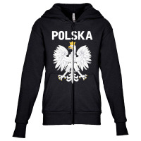 Polish Eagle Polska Flag Youth Zipper Hoodie | Artistshot