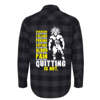 Quitting Is Not Acceptable   Anime Gym Motivational 3 Flannel Shirt | Artistshot