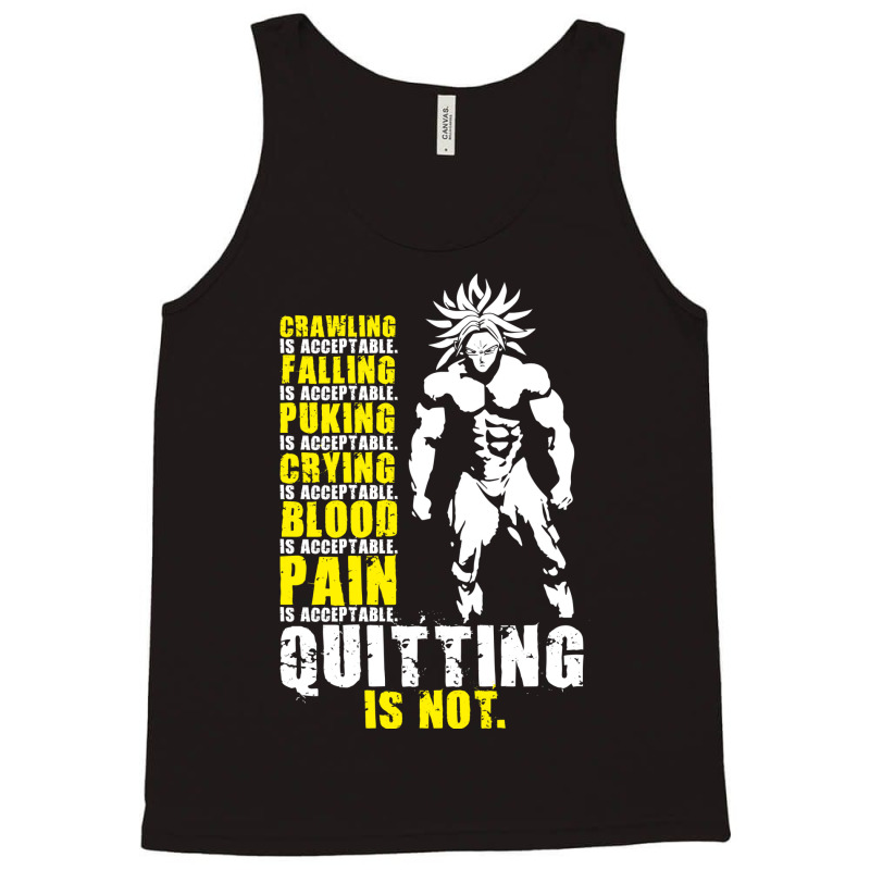 Quitting Is Not Acceptable   Anime Gym Motivational 3 Tank Top | Artistshot