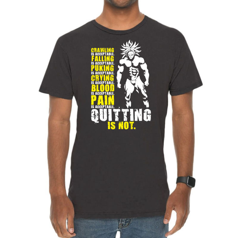 Quitting Is Not Acceptable   Anime Gym Motivational 3 Vintage T-shirt | Artistshot