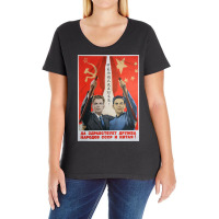 Sino Soviet Propaganda Ladies Curvy T-shirt | Artistshot