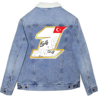 Toprak Razgatlioglu Race Number 1 2022 White Unisex Sherpa-lined Denim Jacket | Artistshot