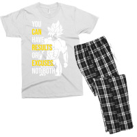 Results Vs Excuses   Goku Gym Motivational Men's T-shirt Pajama Set | Artistshot