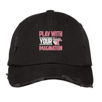 Play With Your Imagination Video Game Player Gaming Gamer T Shirt Vintage Cap | Artistshot