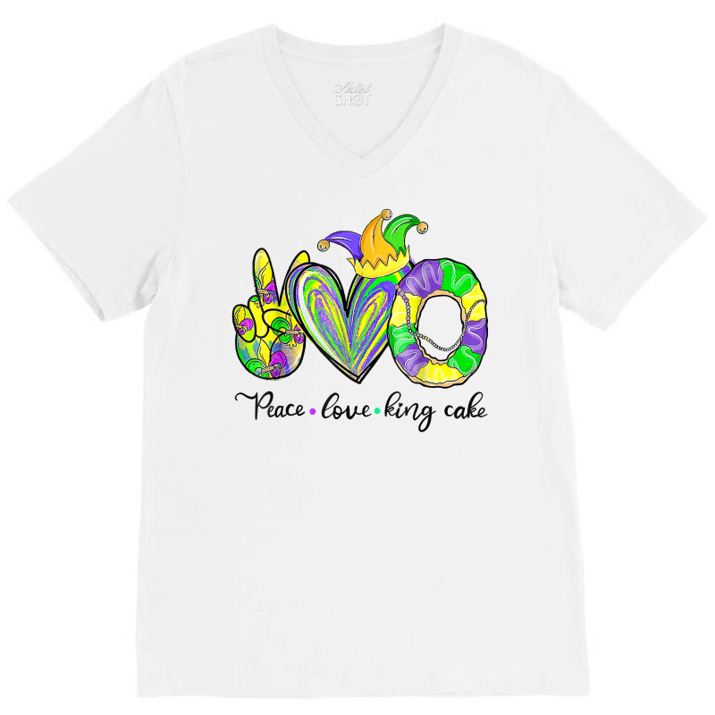 Peace Love King Cake Mardi Gras Tshirt Men Women Kids T Shirt V-neck Tee | Artistshot