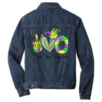 Peace Love King Cake Mardi Gras Tshirt Men Women Kids T Shirt Men Denim Jacket | Artistshot