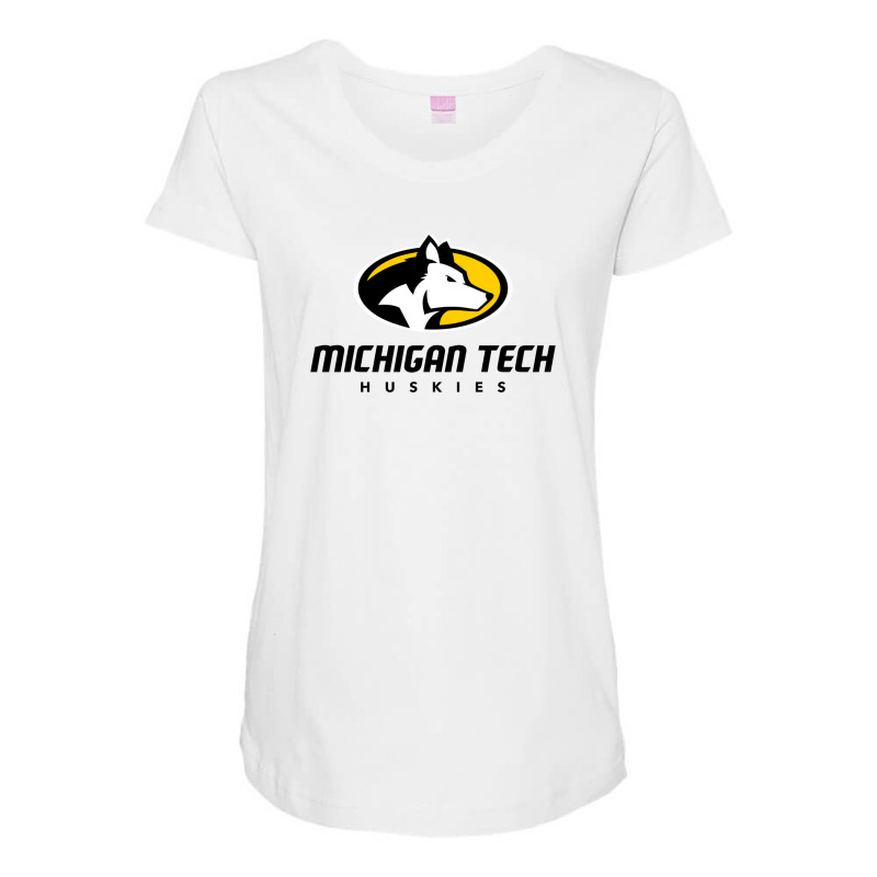 Michigan Tech Huskies Maternity Scoop Neck T-shirt by Rodolfo M Hartnett | Artistshot